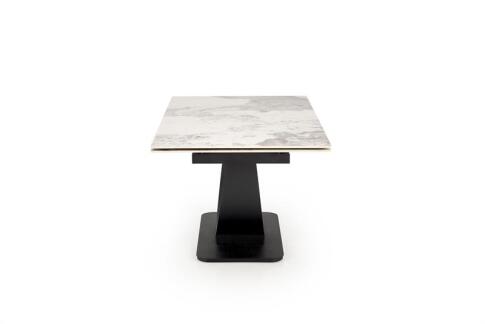 Стол обеденный HALMAR FERNANDO белый мрамор/черный 160-240/92