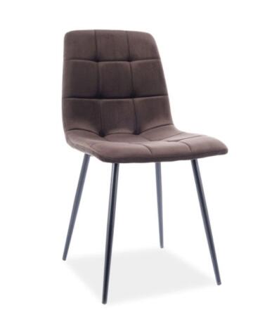 Стул SIGNAL MILA Velvet Bluvel 48 коричневый/черный мат