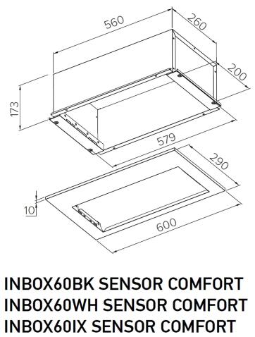 Вытяжка кухонная MEFERI INBOX60WH SENSOR COMFORT