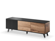 Тумба под теле/видео аппаратуру HALMAR RANDOM RTV-1 дуб вотан/черный