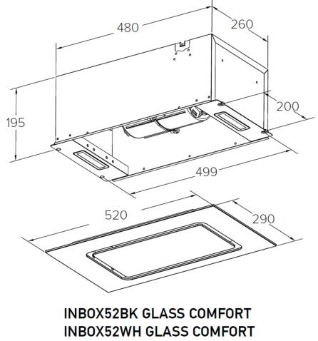 Вытяжка кухонная MEFERI INBOX52WH GLASS COMFORT