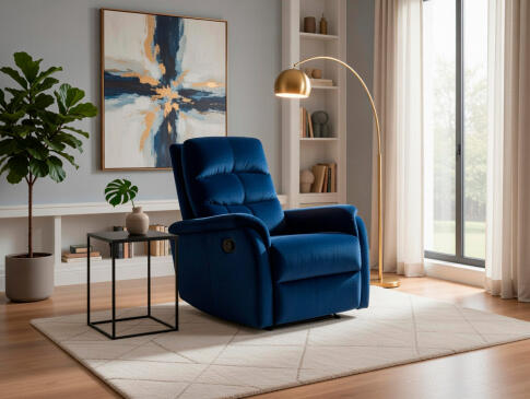 Кресло SIGNAL JOWISZ Velvet Bluvel 86 раскладное, темно-синий