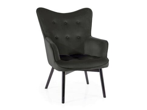 Кресло SIGNAL CARMEN Velvet Bluvel 19 черный/черный мат