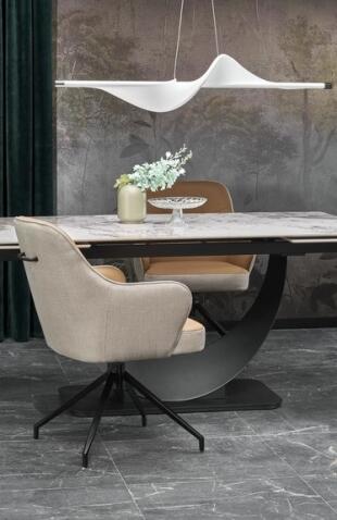 Стул HALMAR K527 коричневый/черный, поворотный