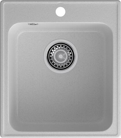 Кухонная мойка GRANFEST QUARZ Z-17 серый + сифон