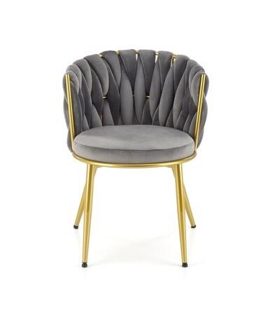 Стул HALMAR K517 серый/золотой