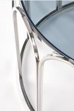 Стол журнальный HALMAR OLIVIA дымчатый/хром, 81/47