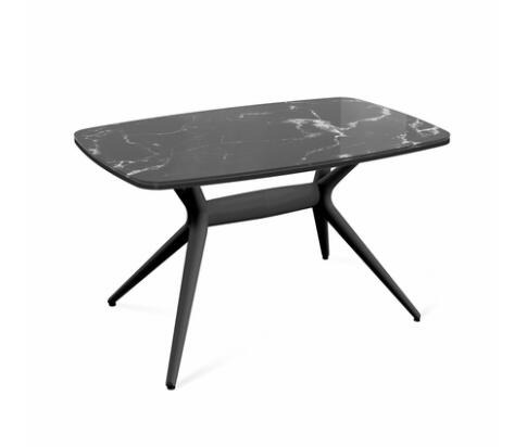 Стол Sheffilton SHT-TU30-2/TT32 118/77 стекло/ЛДСП черный /черный мрамор