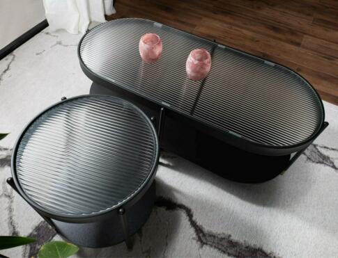 Стол журнальный SIGNAL LAGUNA A белый/черный, 45/48