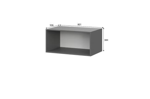 Шкаф NN Мебель ШК 5 (800) Антресоль Графит серый