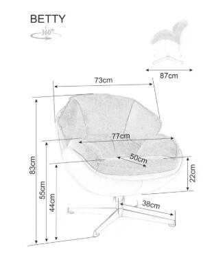 Кресло SIGNAL BETTY бежевый/черный
