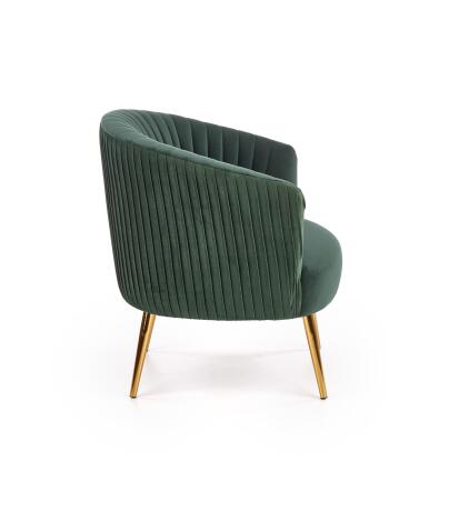 Кресло HALMAR CROWN темно-зеленый/золотой