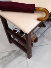 Банкетка Sheffilton SR-0628 артикул Б-2 темный орех/беж (+)