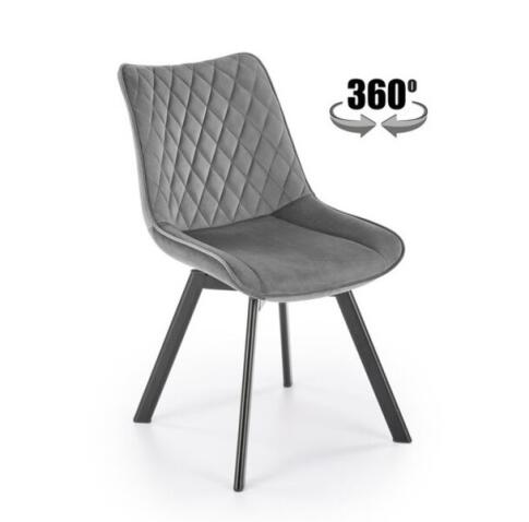 Стул HALMAR K520 темно-серый/черный, поворотный