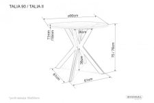 Стол обеденный SIGNAL TALIA II дуб/черный FI90