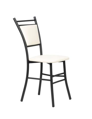 Стул ВВР Мажор ваниль/черный, экокожа