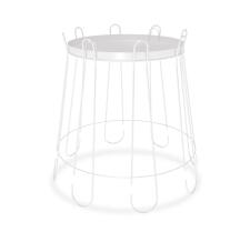 Стол журнальный Sheffilton SHT-CT6 артикул СЖ-83 белый муар