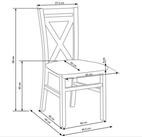 Стул HALMAR DARIUSZ дуб медовый/inari 91