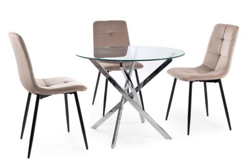 Стул SIGNAL IVO Velvet Bluvel 40 темно-бежевый/черный