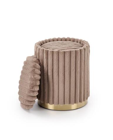 Комплект HALMAR FIDO (2 пуфа) капучино/золотой