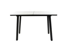 Стол ВВР Миллер мрамор марквина белый/черный №3, Пластик 120-160/80