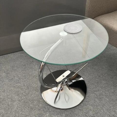 Стол журнальный HALMAR ALMA бесцветный/хром, 45/50