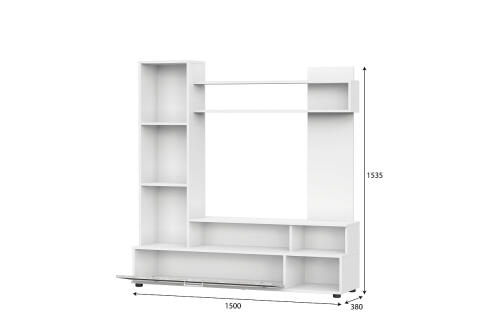 Мебель для гостиной К NN Мебель МГС 9 Белый/Цемент светлый