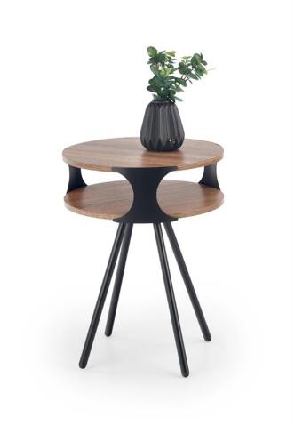 Стол журнальный HALMAR KIRBY темный дуб сонома/черный, 45/60