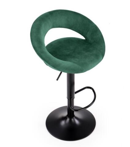Стул барный HALMAR H102 темно-зеленый/черный