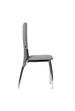 Стул ВВР Оскар серый/хром, экокожа