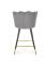 Стул барный HALMAR H106 серый/черный/золотой