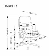 Кресло компьютерное HALMAR HARBOR черный