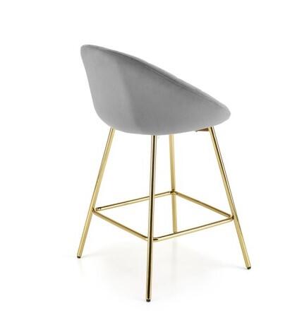 Стул барный HALMAR H112 серый/золотой