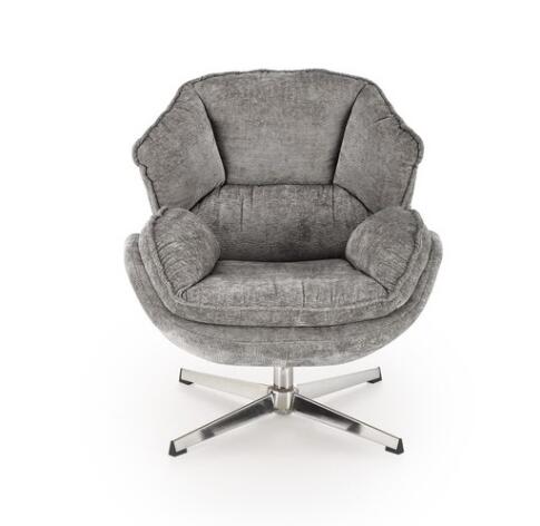 Кресло HALMAR GUIDO серый/хром