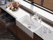 Смеситель для кухни Omoikiri Takamatsu S PW pure white