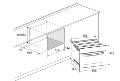 Духовой шкаф электрический MEFERI MEO607BK MICROWAVE