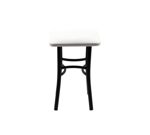 Табурет ВВР Квадрат белый крокодил/черный, экокожа
