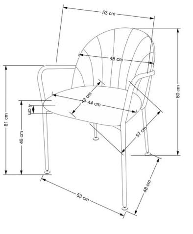 Стул HALMAR K500 бежевый/черный
