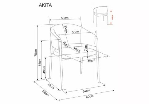 Стул SIGNAL AKITA D t.253 бежевый/орех