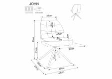Стул SIGNAL JOHN Raven 22 бежевый/черный, поворотный