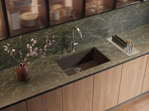 Смеситель для кухни Omoikiri Okawa 2 Plus-BN нержавеющая сталь