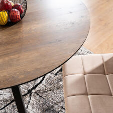 Стол обеденный SIGNAL OAKLAND орех/черный 100