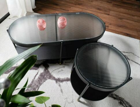 Стол журнальный SIGNAL LAGUNA A белый/черный, 45/48