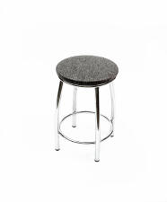 Табурет ВВР Премиум серый/хром, рогожка