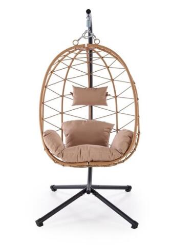 Кресло HALMAR SNAKE натуральный/бежевый