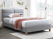 Кровать SIGNAL SIERRA Velvet Bluvel 03 светло-серый/дуб 120/200