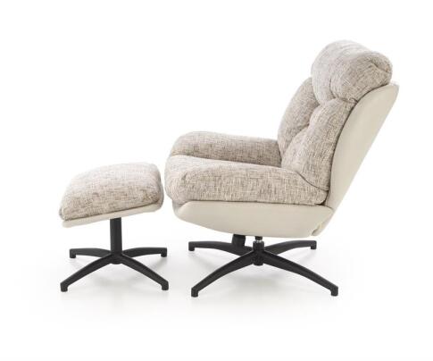 Комплект HALMAR KRONOS (кресло+подставка для ног) бежевый/разноцветный