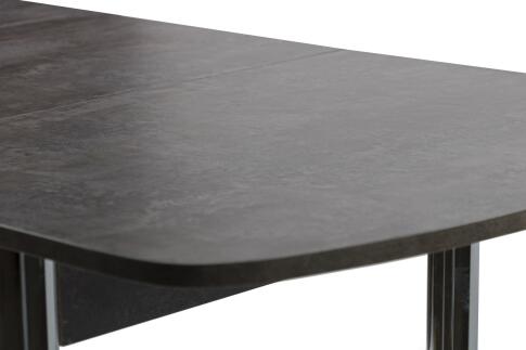 Стол ВВР ЛДСП Раздвижной Камень Темный/Прямое хром, 110/150/70