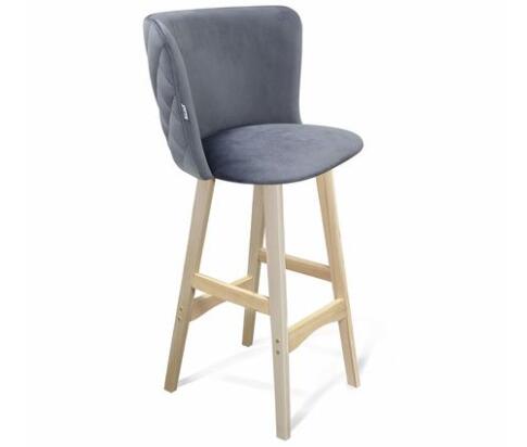 Стул барный Sheffilton SHT-ST36-3/S65 нейтральный серый/прозрачный лак Стул барный Sheffilton SHT-ST36-3/S65 нейтральный серый/прозрачный лак