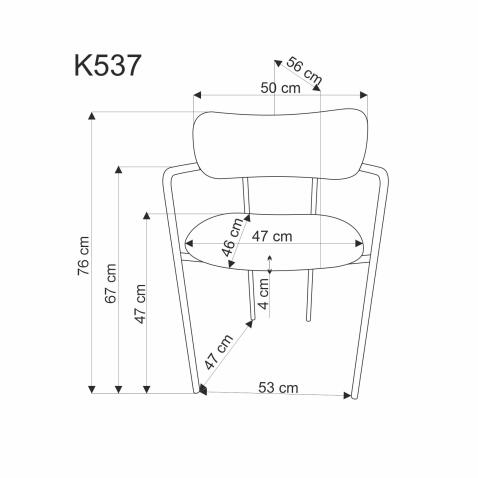 Стул HALMAR K537 серый/золотой